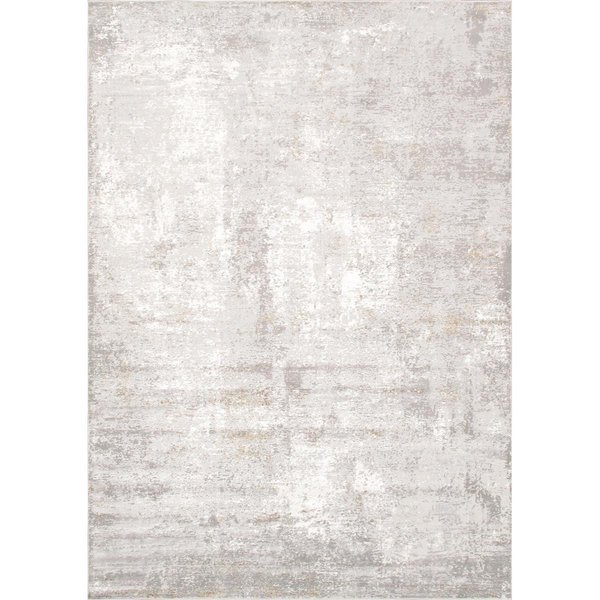 Pasargad Home 5 ft 3 in x 7 ft 7 in Stella Design Power Loom Area Rug Light Grey PVHA44 5x8